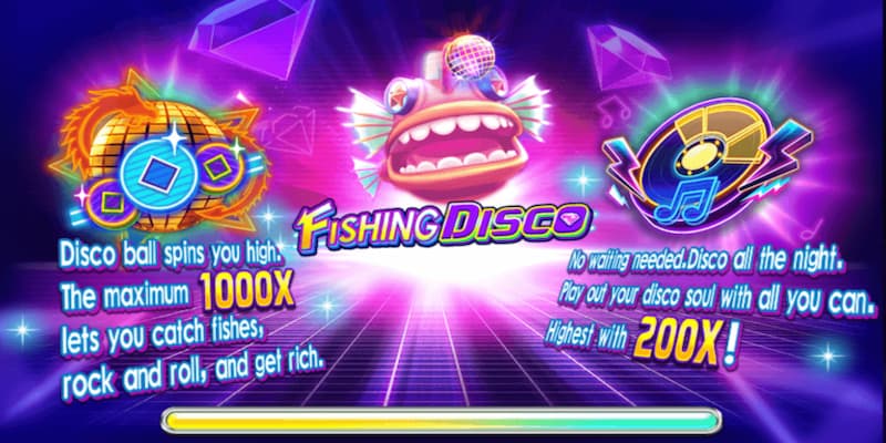 Giao diện game Disco Fishing thiết kế tuyệt đẹp