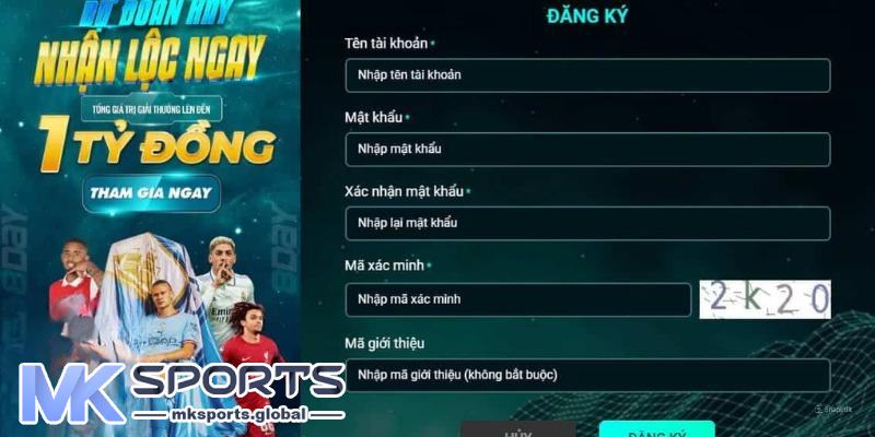 Lưu ý để đăng ký MKSPORTS thành công mà bạn cần nắm được